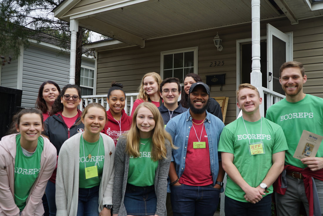 Central South Carolina Habitat for Humanity staff and volunteers at a home dedication