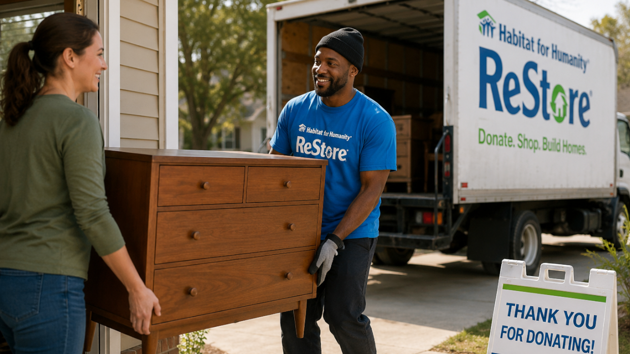 Donating furniture to the Habitat ReStore